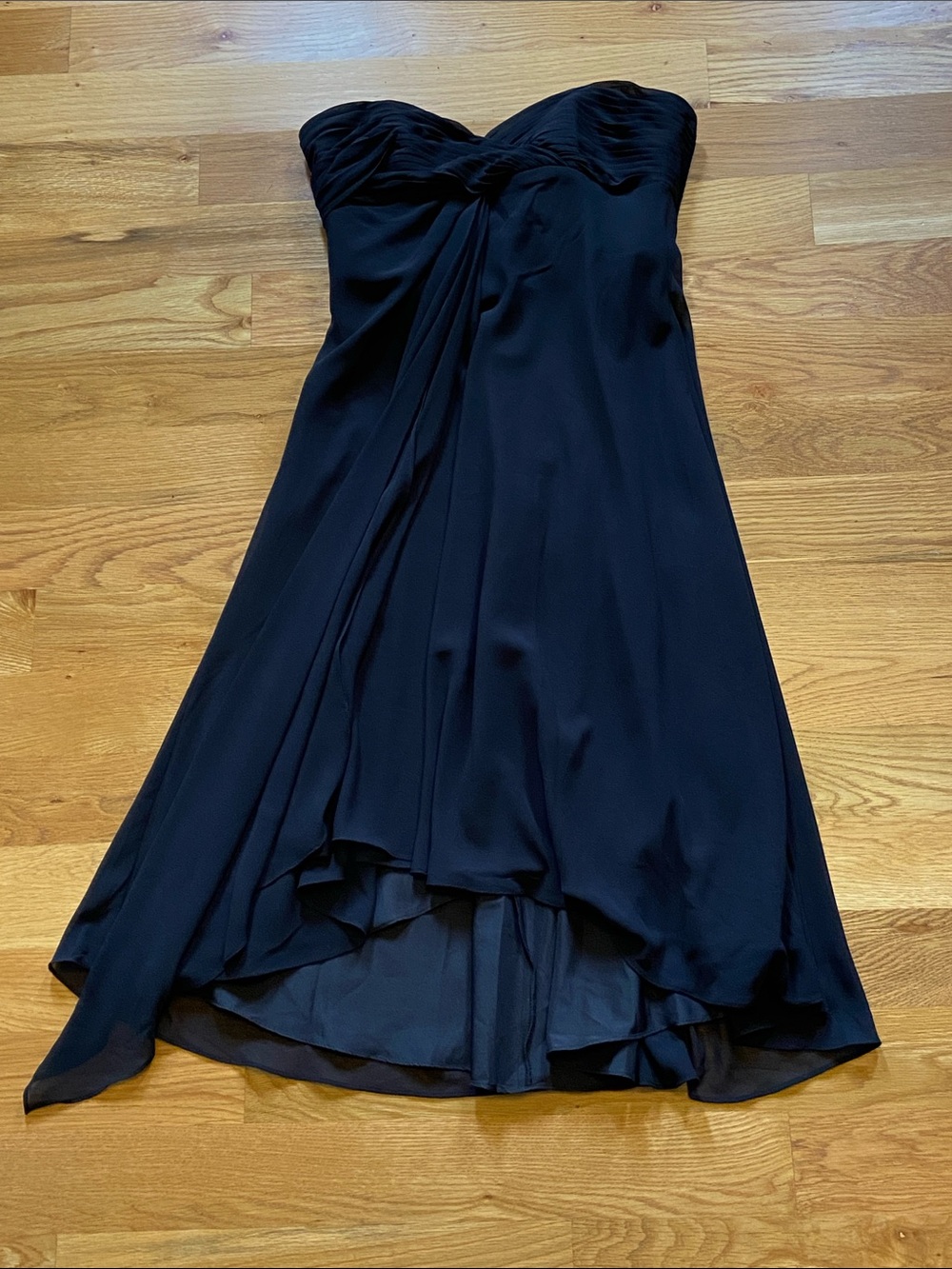David's Bridal Strapless Black Evening Dress